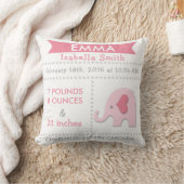 Gris de rose de coussin de crèche d'éléphant de (Couverture)