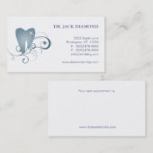 Gris dentaire de logo de dent de diamant de carte (Devant / Derrière)