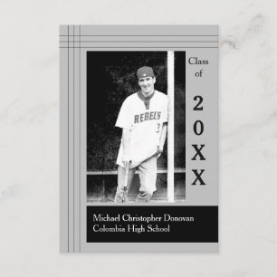 Gris des bandes modernes - Faire-part de 3x5