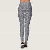Gris Diamond Design Leggings pour femmes (Dos)