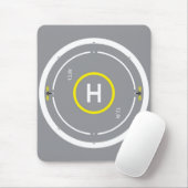 Gris du tapis de souris 3 d'hélipont (Avec souris)