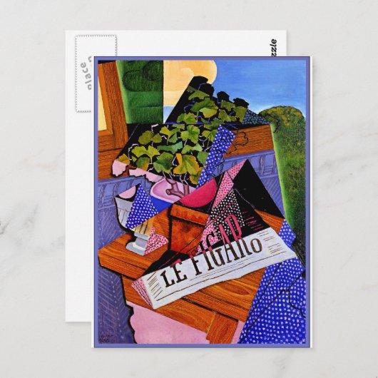 Gris - Een pot Geraniums Briefkaart (Voorkant / Achterkant)