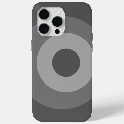 Gris élégant iPhone Apple 15 Pro Max Coque (Verso)
