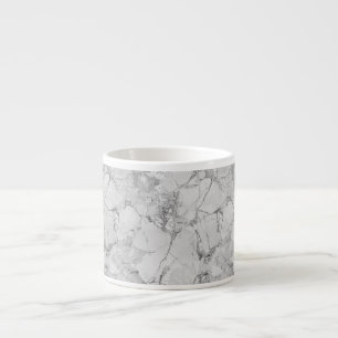 Gris "Elegant Swirls" Marbre Texture Espresso Mug