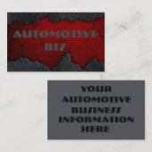 Gris en acier rocailleux et cartes rouges sang de (Devant / Derrière)