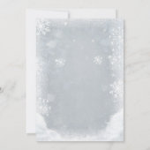 Gris en bois de neige de baby shower de carte de (Dos)