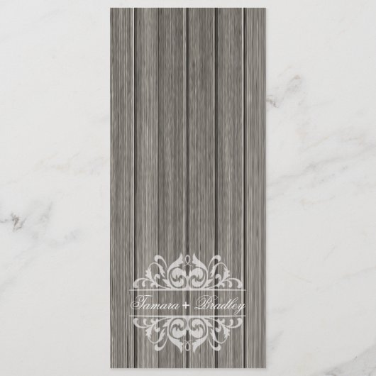 Gris en filigrane en bois rustique du menu | de (Dos)