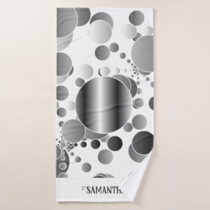 Gris esthétique Pois Abstraits Motif Blanc