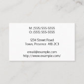 Gris et beige, Carte de visite professionnel (Dos)