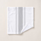 Gris et blanc (Gant de toilette)