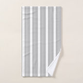 Gris et blanc cinq bandes motif (Serviette à main)