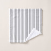 Gris et blanc cinq bandes motif (Gant de toilette)