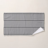 Gris et blanc Géométrique (Serviette à main)
