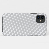 Gris et blanc Motif de coeur iPhone 5 Coque (Dos (Horizontal))