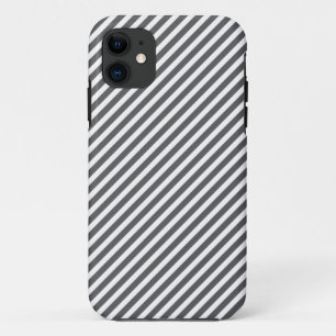 Gris et blanc Striped iPhone 5 Coque