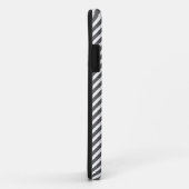 Gris et blanc Striped iPhone 5 Coque (Dos/Droite)