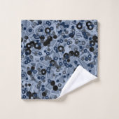 gris et bleu géométrique abstrait (Gant de toilette)