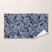 gris et bleu géométrique abstrait (Serviette à main)