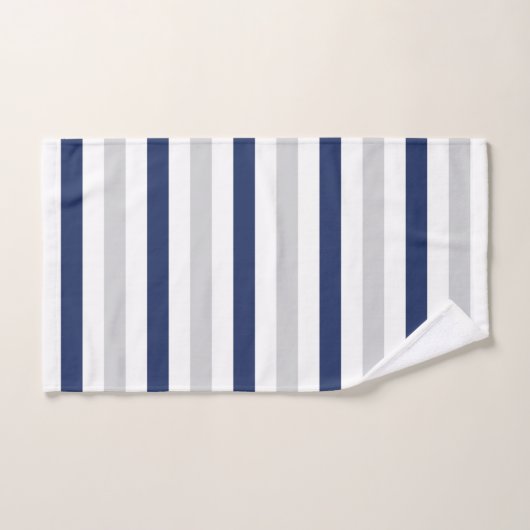 Gris et Bleu modernes (Serviette à main)