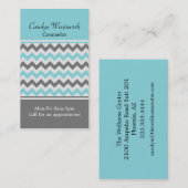Gris et carte de visite de coutume de Chevron (Devant / Derrière)