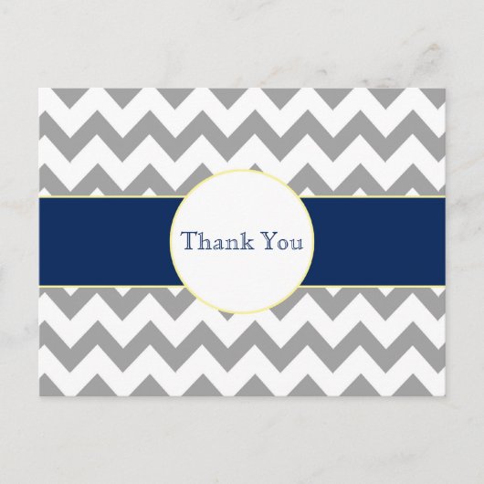 Gris et carte postale rayée de Merci de Chevron de (Devant)
