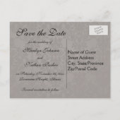 Gris et noir Enregistrer la carte postale Date (Dos)