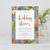 Gris et or | Invitation Wedding shower d'été (Debout devant)