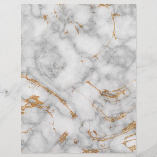 Gris et or Marbre Agate Élégant programme de maria (Dos)