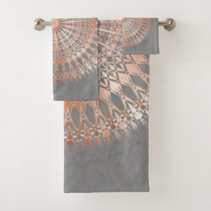 Gris et or rose Mandala moderne