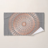 Gris et or rose | Mandala moderne (Serviette à main)
