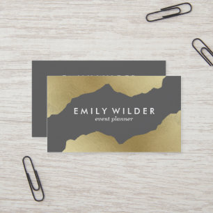 Gris et or trempé   Carte de visite