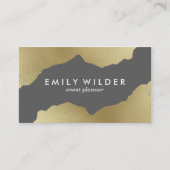 Gris et or trempé | Carte de visite (Devant)