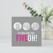 Gris et rose 50e FIVEOH! photo invitation d'annive (Debout devant)