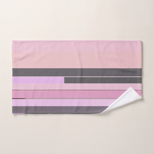 Gris et rose abstrait (Serviette à main)