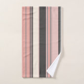 Gris et rose Trappe moderne du milieu du siècle (Serviette à main)