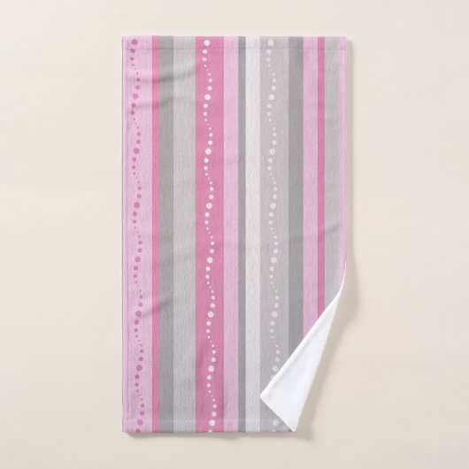 Gris Et Roses (Serviette à main)