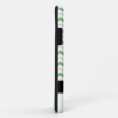 Gris et vert Chevron Monogram iPhone 5 Coque (Dos/Droite)