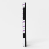 Gris et violet Chevron Monogram iPhone 5 Coque (Dos/Gauche)