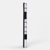 Gris et violet Chevron Monogram iPhone 5 Coque (Dos/Droite)