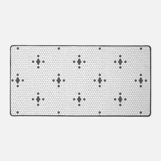 Gris étoile 4 pointes Faux Penny Tile Hexagon Tile (Recto)