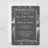 Gris Faire-part de mariage (Devant)