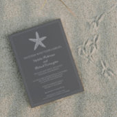 Gris Faire-part de mariage Starfish