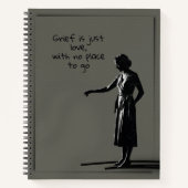 Gris femmes Perdre Grief Journal Carnet d'encre st (Devant)