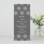 Gris + flacons blancs menu d'aliments pour mariage (Debout devant)