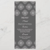 Gris + flacons blancs menu d'aliments pour mariage (Devant)