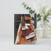 Gris - Fles, Krant en Fruit Bowl Briefkaart (Staand voorkant)