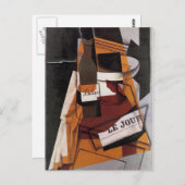 Gris - Fles, Krant en Fruit Bowl Briefkaart (Voorkant / Achterkant)