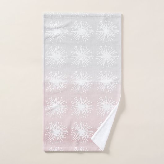 Gris floral  (Serviette à main)