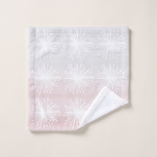 Gris floral  (Gant de toilette)