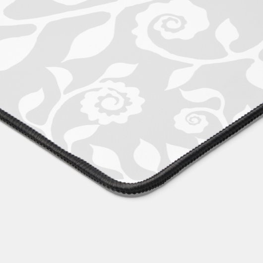 Gris Floral Fils Modèle Élégant Classé Élégant (Coin)